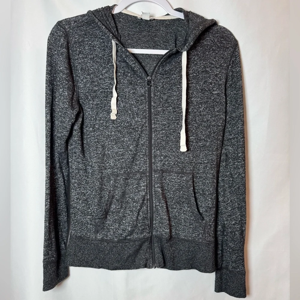 J.Crew Marled Gray Zip-Up Hoodie S
